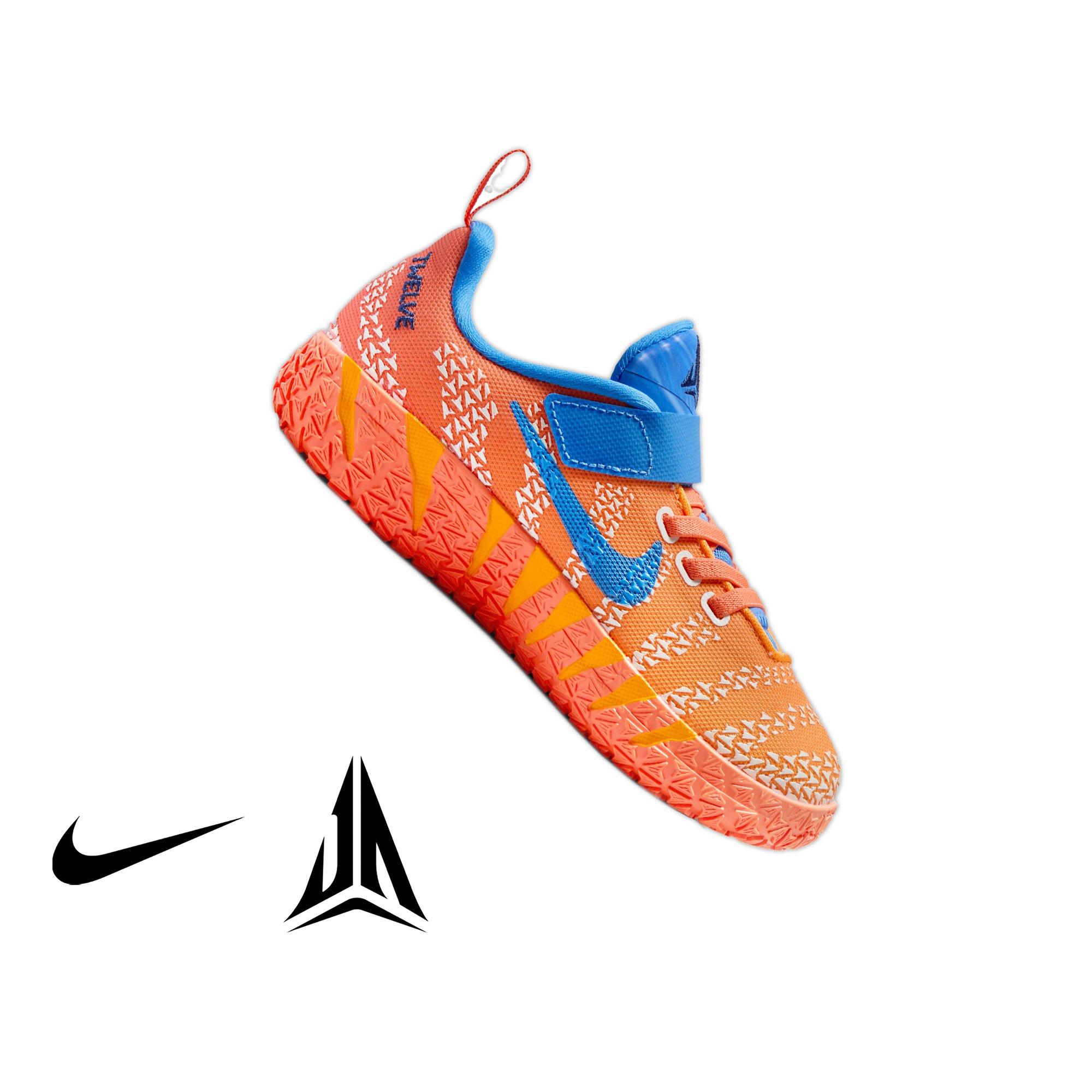 Nike Ja 3 "Turf Orange" Preschool Kids' Basketball Shoe - BLUE/ORANGE/NAVY/SILVER